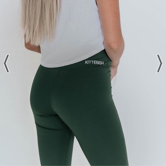 Kittenish Pants - Kittenish Green Workout Leggings Medium